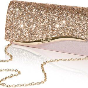 Glitter Evening Bag, Formal Envelope Clutch Purses for Women, Ladies Handbag for